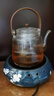 茶大師 有田燒櫻飛釜電陶茶爐圍爐煮茶器日本南部老鐵壺陶壺電陶爐 櫻飛深藍釉標準版1200W 曬單實拍圖