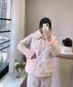 嬌彩夢(mèng)冬季睡衣女三層夾棉加厚加絨保暖青年女士純棉家居服套裝 桃桃滿(mǎn)枝（灰色底） 三層夾棉加厚 L (身高160-170cm，體重105-125斤) 曬單實(shí)拍圖