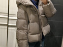 坦博爾泡芙連帽羽絨服女短款韓版面包服小個子秋冬外套TBF530360D 松木棕 M (165) 曬單實拍圖