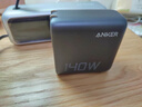 ANKER安克智顯充140W充電器套裝 氮化鎵屏顯type-c多口pd快充100W頭適用蘋(píng)果17iPhone手機筆記本電腦 灰 曬單實(shí)拍圖