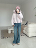 森馬（Semir）羽絨服女中長(cháng)款輕薄三防2025oversize插肩袖冬裝防風(fēng)109725113007 曬單實(shí)拍圖