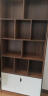 木以成居书柜书架落地置物架带门简易简约自由组合储物收纳柜五层 橡木色 实拍图