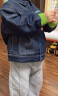 M.Latin/[户外系列]马拉丁童装小童外套23秋装新款撞色印花舒适牛仔外套 牛仔深蓝 110cm 实拍图