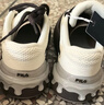 FILA 斐樂官方女鞋CARROT摩登板鞋蘿卜鞋休閑厚底鞋子女 初雪白/黑-PB 36.5 曬單實(shí)拍圖