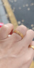 中國黃金（CHINA GOLD）足金三生三世素圈戒指女款黃金素圈三件套指環(huán)節日生日禮物送女友 17號  三件套【光面+磨砂+光面】 1g 曬單實(shí)拍圖