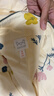 貓人【防螨抗菌純棉】女士睡裙女帶胸墊碎花開(kāi)衫大碼家居服杏色 M 曬單實(shí)拍圖