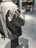 優(yōu)衣庫男裝女裝休閑拉鏈短茄克外套巴恩風(fēng)翻領(lǐng)夾克478230 480827 478230/57深橄欖色 L 曬單實(shí)拍圖