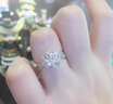 DR CK正品莫桑石一克拉鉆戒純銀戒指女士求婚結(jié)婚指環(huán)七夕情人節(jié)送女友 1克拉 活口大小可調(diào)節(jié) 曬單實拍圖
