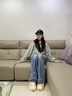 chikoku可愛(ài)小貓爪微足弓棉拖鞋女冬季加絨保暖情侶居家防水棉拖男 小?米【貓咪】 40-41 【適合40-41碼】 曬單實(shí)拍圖