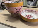 松發(fā)瓷器陶瓷釉下彩繁花蓋杯咖啡杯大容量馬克杯田園風(fēng)早餐杯 粉黛 曬單實(shí)拍圖