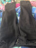 POUM牛仔褲男秋冬季款修九分純色寬松身直筒褲美式高街微喇潮牌長(cháng)褲 LSFS-NK07黑色【加絨款】 L 曬單實(shí)拍圖