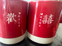 定制結婚牙刷杯子套裝牙杯一對紅色漱口杯陪嫁洗漱杯牙缸牙刷杯 愛(ài)心喜木柄對杯[贈牙刷一對] 曬單實(shí)拍圖