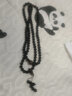 布達(dá)拉宮108顆黑曜石手串香灰瑪瑙三通六字真言文玩盤玩手鏈男女士禮物 六字真言黑曜石手串黑三通款 曬單實拍圖