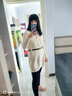 美連誠(chéng)時(shí)尚套裝女套頭毛衣裙女秋冬2023新款女裝韓版連衣裙打底裙 米色 L 曬單實(shí)拍圖