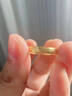 中國黃金（CHINA GOLD）黃金戒指足金999古法吉言戒指活口寬面金戒指送禮物女友送人送禮 【約3.8g】面寬3.4mm 曬單實(shí)拍圖