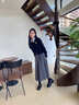 康莉粗跟樂福鞋女春季新款增高百搭黑色JK小皮鞋圓頭約會(huì)單鞋女 黑色 37 曬單實(shí)拍圖