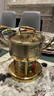 火鍋佬新款高端瓦斯爐充氣小火鍋一人一鍋火鍋爐單人鍋自助餐桌商用鍋具 金色精匠配半圓架六代套裝 16cm 曬單實(shí)拍圖