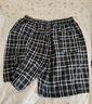 浪莎男士睡褲男純棉五分短褲大碼格子大褲衩外穿休閑寬松家居褲 曬單實(shí)拍圖