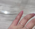 周六福（ZLF）  18K金戒指女款彩金玫瑰金尾戒素圈戒指 15號 曬單實(shí)拍圖