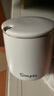 傳旗陶瓷馬克杯帶勺蓋咖啡杯牛奶杯早餐杯辦公杯男女茶杯描金白400ml 曬單實(shí)拍圖