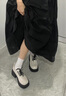 珂卡芙（KEKAFU）單鞋女鞋厚底樂福鞋女鞋2024春季新款英倫日系jk小皮鞋高跟鞋子女 米白色 37 曬單實拍圖