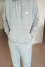 耐克（NIKE）男士團隊運動(dòng)套裝 跑步健身訓練服潮流時(shí)尚舒適透氣針織休閑衣褲 灰色兩件套 連帽夾克+直筒長(cháng)褲 M/170 曬單實(shí)拍圖