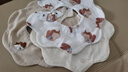 babycare嬰兒純棉口水巾花瓣圍嘴新生寶寶口水圍兜云端小狗3條裝28*28cm 曬單實(shí)拍圖