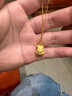 六桂福珠寶黃金項(xiàng)鏈女足金999純金首飾愛心抱抱熊吊墜1g畢業(yè)禮物送女友老婆 足金愛心抱抱熊吊墜+送金色的銀鏈子 甄選尊貴禮盒（僅禮盒無產(chǎn)品） 曬單實(shí)拍圖