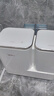 美的（Midea）雙子座分區洗衣機 迷你小型全自動(dòng)內衣褲襪臺式波輪 高溫煮洗除菌除螨 小巧不占地一鍵筒自潔 雙桶分區洗MNB7VA0E 曬單實(shí)拍圖