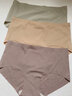 貓人桑蠶絲內褲女士無(wú)痕抗菌襠瑜伽健身不夾臀女生中腰運動(dòng)三角短褲頭 【卡其+粉膚+深咖】 3條 L 【建議100-120斤】 曬單實(shí)拍圖
