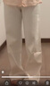 范思藍恩復古原牛高腰直筒牛仔褲女2025早秋新款立體裁切顯瘦3104 奶白色 M 曬單實(shí)拍圖