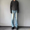 OEMG  雙拉鏈針織開(kāi)衫毛衣男士秋季款潮牌高街慵懶風(fēng)上衣連帽百搭外套 深灰色 XL [建議110-130斤] 曬單實(shí)拍圖