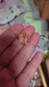 周六福黃金耳釘女足金999花卉耳飾耳針節(jié)日禮物 計(jì)價(jià) 2.29g 曬單實(shí)拍圖