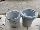 茶花（CHAHUA）茶花大號把手加厚臉盆家用大人塑料洗衣盆嬰兒洗臉盆學(xué)生兒童盆 藍灰色【中號盆】外部直徑38cm 曬單實(shí)拍圖
