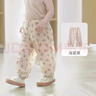 巴厘小豬女寶寶褲子夏季薄款兒童長(cháng)褲純棉嬰幼兒衣服夏天燈籠褲女童休閑褲 海棠果 110 曬單實(shí)拍圖
