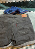 Levi's李維斯女士修身直筒簡(jiǎn)約美式復古時(shí)尚隨搭煙灰色牛仔短褲 煙灰色 29 曬單實(shí)拍圖