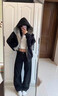 燦圖韓版毛領(lǐng)棉服女秋冬季新款加厚羽面包絨棉服保暖外套小個(gè)子上衣服 灰色 L 曬單實(shí)拍圖