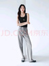 伊芙麗（eifini）蔣欣代言【經(jīng)典延續】?jì)?yōu)可絲環(huán)保羅紋慵懶風(fēng)休閑百搭背心女春裝 黑色 L /110-125斤 曬單實(shí)拍圖