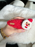紅允老婆禮物羊羔毛茸茸發(fā)夾女冬季后腦勺側邊夾冬天劉海夾子發(fā)飾頭飾 紅色圣誕老人F195 曬單實(shí)拍圖