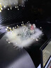 博紫適用車內(nèi)飾品擺件水晶天鵝高檔大氣汽車香薰網(wǎng)紅創(chuàng)意香水裝飾女神 白色水晶天鵝+白鉆氣球瓶+大號羽毛墊 曬單實拍圖