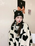 CHALL KITTY針織帽女冬季加厚保暖女士防寒護耳毛線(xiàn)帽子2026新款送女生女友 黑色-高端品牌禮盒裝高檔高級感 曬單實(shí)拍圖