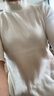 紅蜻蜓2025春秋季新款半高領(lǐng)五分袖針織打底衫女T恤衫女裝修身內(nèi)搭上衣 杏色五分袖 均碼 【適合80-145斤】 曬單實(shí)拍圖