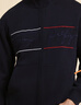 TOMMY HILFIGER【保暖抓絨】秋冬男簽字體刺繡立領(lǐng)重磅開衫衛(wèi)衣外套78J8940 深藍(lán)色FAP XL （推薦：165-180斤） 曬單實拍圖