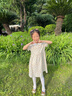 俞兆林（YUZHAOLIN）女童連衣裙夏季兒童裙子中小童短袖田園碎花裙可愛翻領(lǐng)裙子 曬單實拍圖
