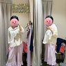無(wú)印良品（MUJI）IDEE 女式 平紋 寬版褲 褲子女款春款休閑褲闊腿褲 藍灰色 M (155/68A） 曬單實(shí)拍圖