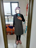 絲柏舍秋裝新款女裝時(shí)尚V領(lǐng)無(wú)袖顯瘦簡(jiǎn)約氣質(zhì)毛呢背心連衣裙 黑灰人字紋 M 曬單實(shí)拍圖