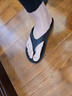 AMOJI專(zhuān)業(yè)復健人字拖鞋夾腳厚底足弓支撐扁平足矯正足腳底筋膜炎O形腿 黑色 Black 43 (270mm) 曬單實(shí)拍圖