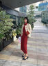 舒芳蝶（shufangdie）新中式國風(fēng)連衣裙女裝2025秋冬季新款復(fù)古提花外套旗袍裙兩件套裝 旗袍連衣裙+外套 M 曬單實(shí)拍圖