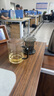 富光玻璃杯茶杯男女辦公帶把花茶杯茶水分離過濾泡茶杯子家用水杯 青灰色-玻璃把手+自帶內(nèi)膽400ml 曬單實拍圖