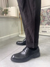 他她2024春商場同款商務(wù)正裝時(shí)尚休閑純色簡約皮鞋男新款QBS01AM4 黑色 43 曬單實(shí)拍圖